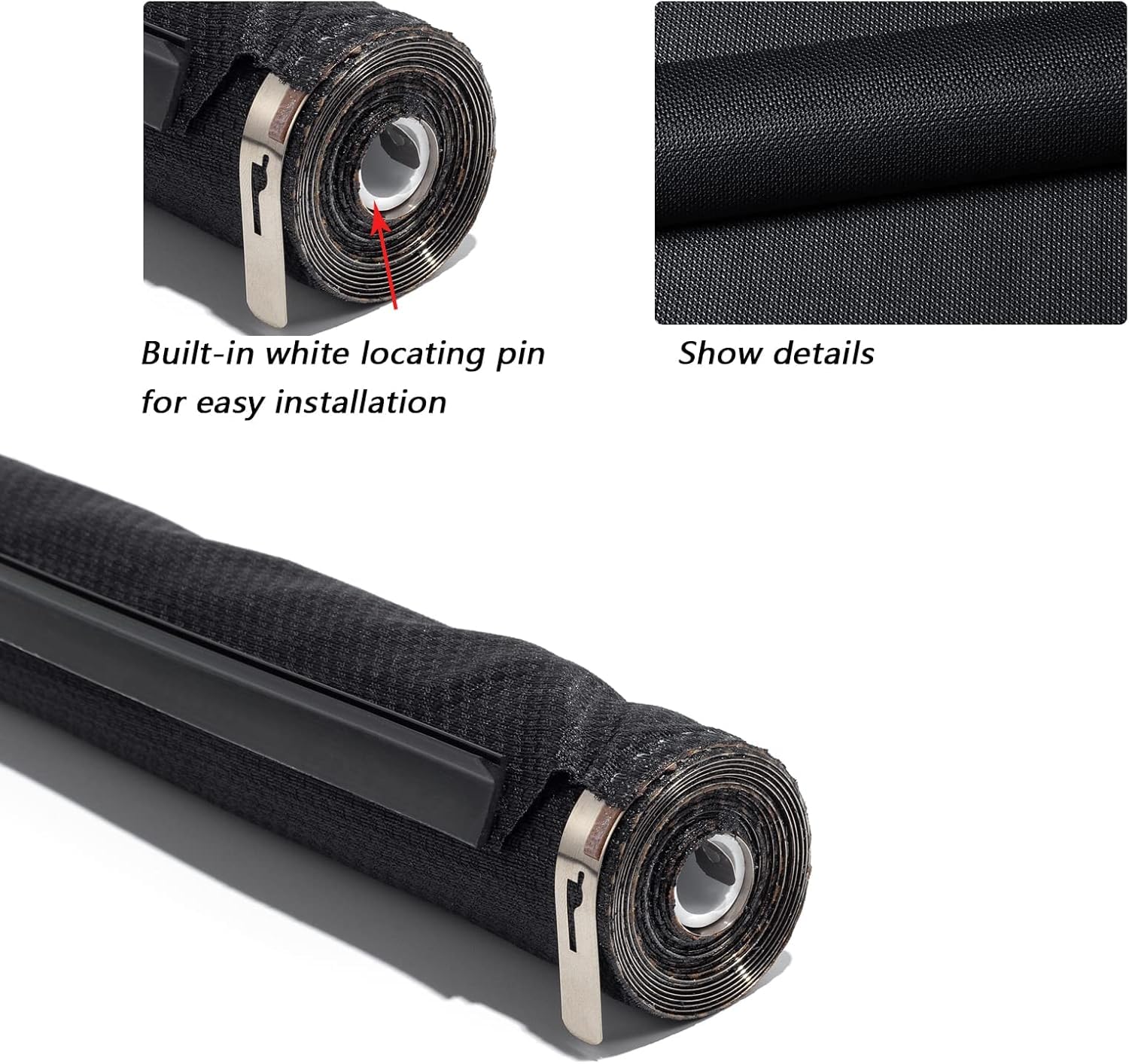 Sonnenblende Sonnenschutz Auto Sonnendach Visier Rollo mit Clips Schiebedach Sonnenschutz Ersatz für Passat B7 Q5 8R Alhambra Leon 5F Yeti Superb 3T Autozubehör Teil# 1K9877307B Schwarz