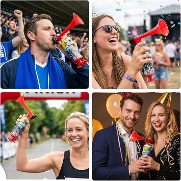 3 Pcs Air Horn, Handheld Fog Horn for Sporting Events, Fan Cheering Set with Portable Airhorn Design, Compact Size for Easy Storage and Transport
