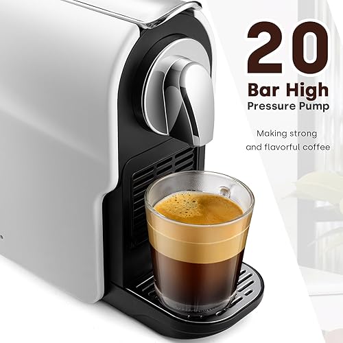 Miniatura 6 de Máquina de cápsulas espresso para el hogar, cafetera compacta de cápsulas para cápsulas NS Originales, bomba de alta presión de 20 bares, tanque de