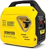 Champion Power Equipment 92001i 2200 Watt LPG Dual Fuel Portable Inverter Generator - 80cc Engine, 4.1L, Petrol or Propane - Lightweight, True Sine Wave, EZ Start, Fuel Fill Assist LED, Ultra Quiet