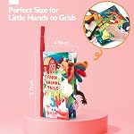 Hahaland Jouet de livre pour bébés 0 3 6 12 Mois, livre de ride jouet sensoriel pour les bébés, premier livre doux de vêtements pour bébés 0 Mois, cadeau de douche pour bébé garçon fille 0 Mois - Thème «Animaux de ferme»