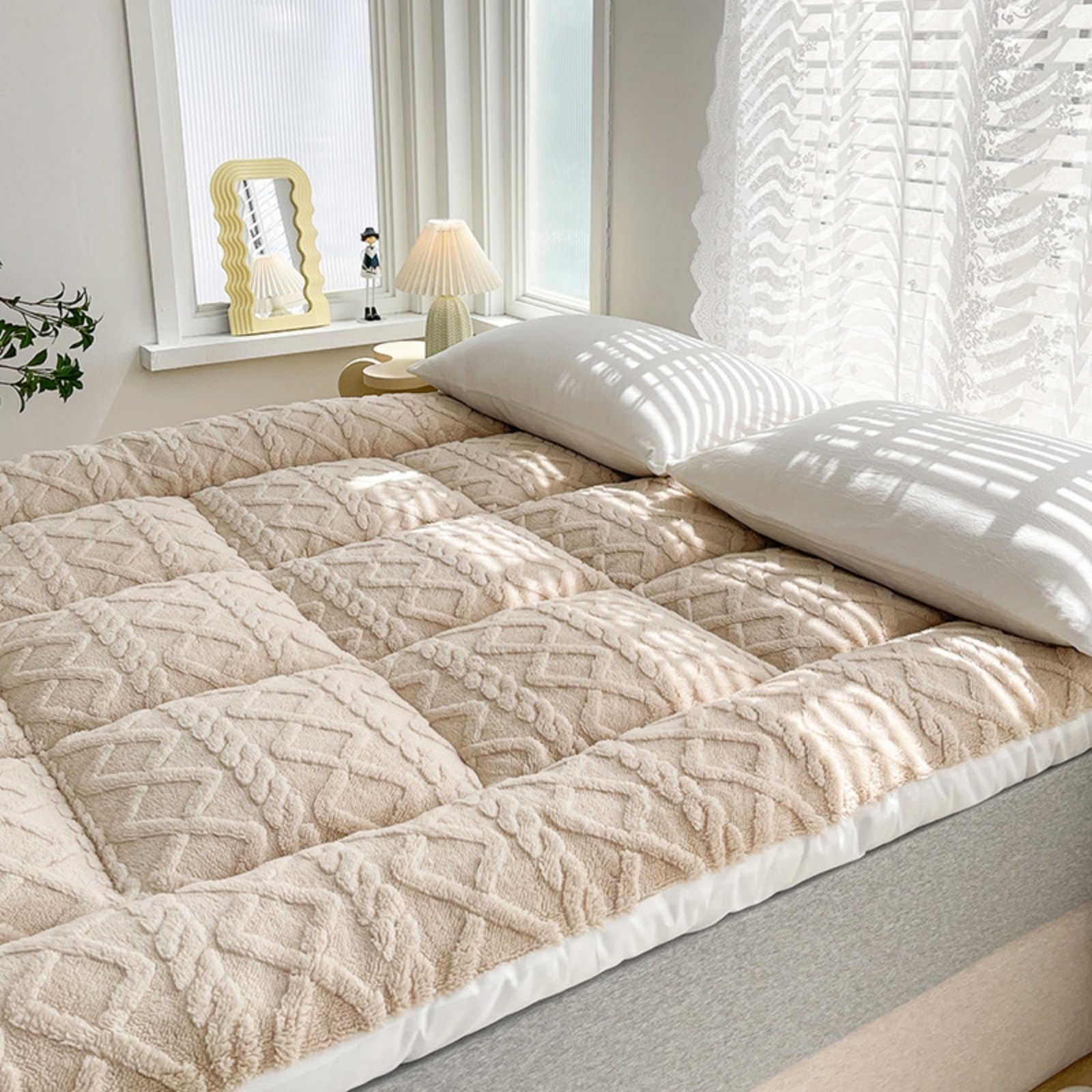 Materasso Futon Pieghevole 90x200 Cm - Tatami Per Pavimento, Ospiti, Campeggio, Morbido E Portatile