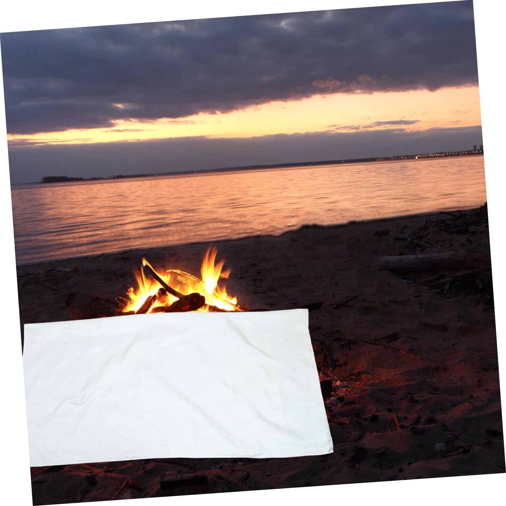 Gatuida Manta Ignífuga Profesional De Fibra De Vidrio 1.8m×1.8m Manta De Protección Térmica Resistente Alta Temperatura para Cocina, Camping y Emergencia