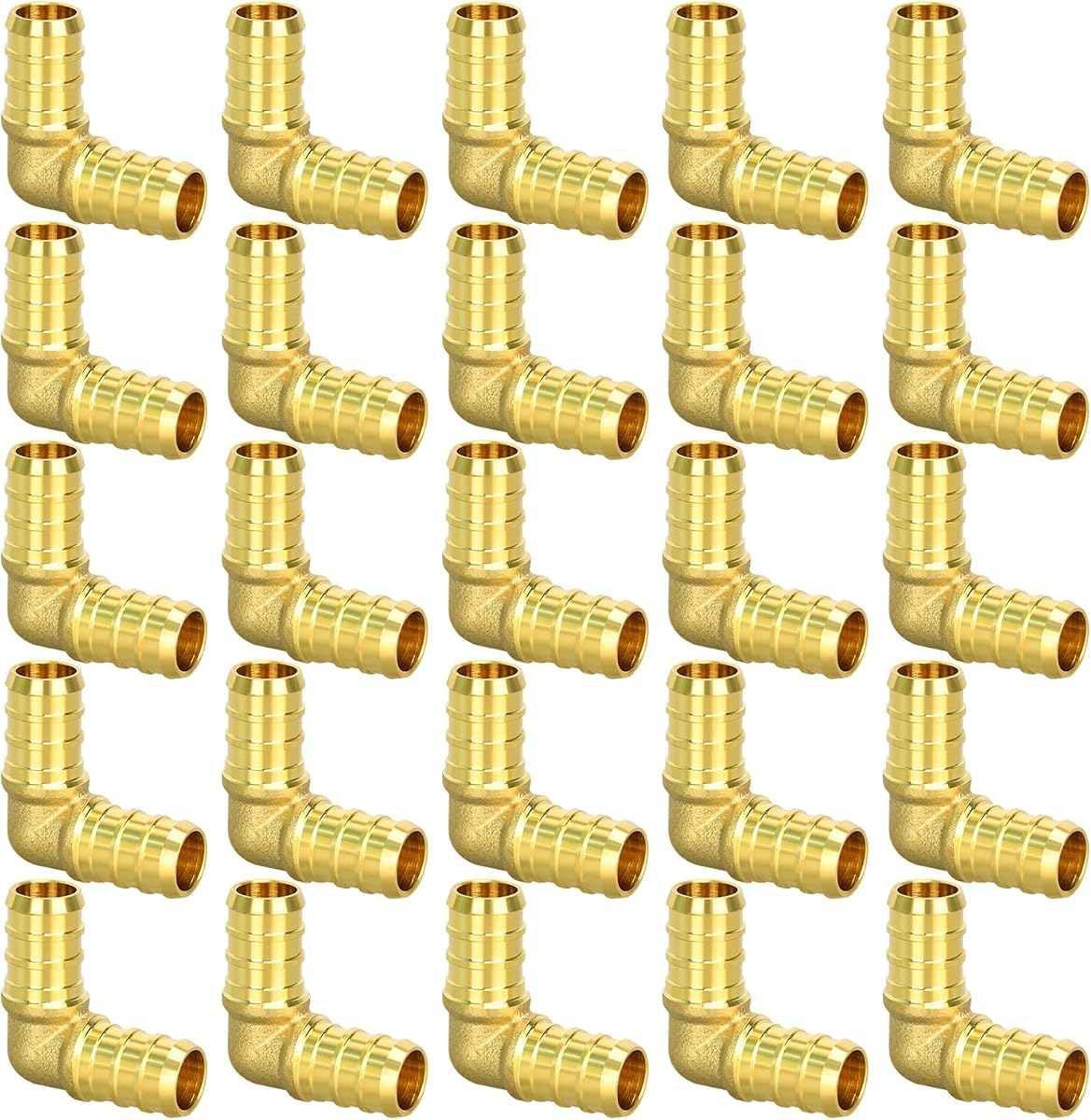 25 Pack 1/2“ PEX Fittings, Brass Fitting | for PEX Tubing Pipe