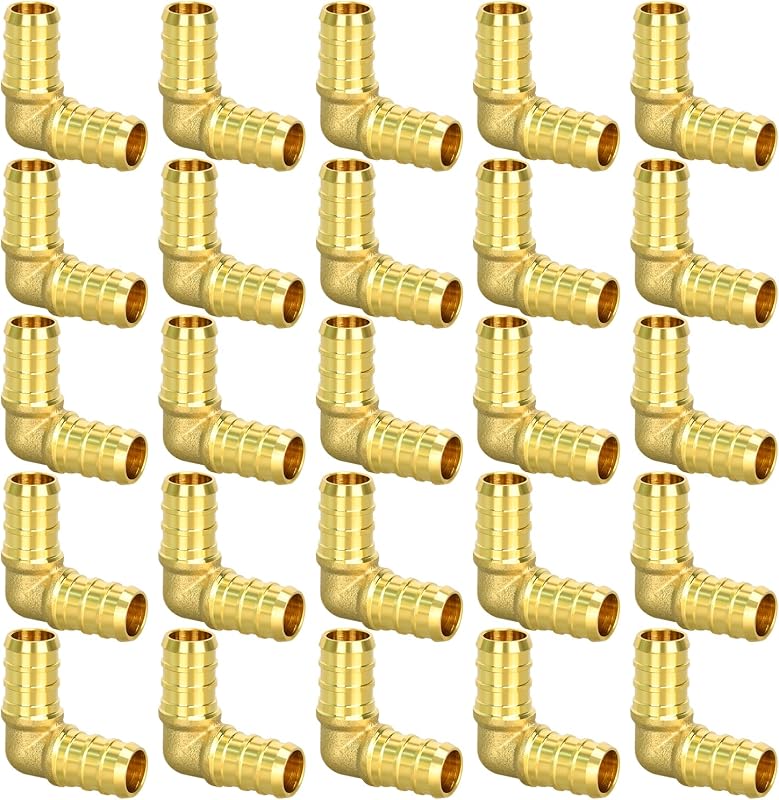 25 Pack 1/2“ PEX Fittings, Brass Fitting | for PEX Tubing Pipe
