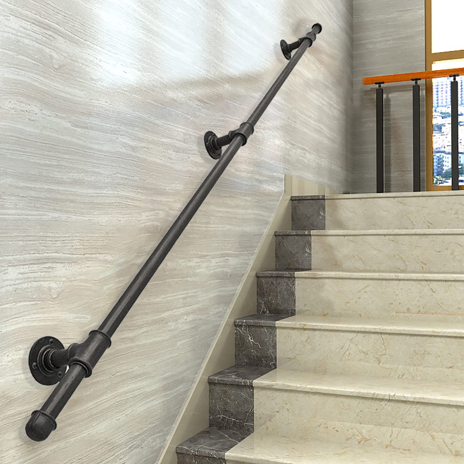 Rampe d'escalier de sécurité pour éviter les chutes en extérieur