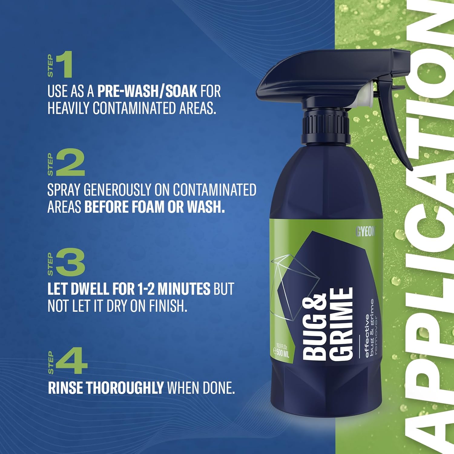 Gyeon Bug & Grime Remover Safe Ceramic Coating Cleaner Tar Tree Sap Road Film Oily Residue Paint Glass Trim Safe Pre Wash Detail Spray Ceramic‑Friendly Finish - Image 2