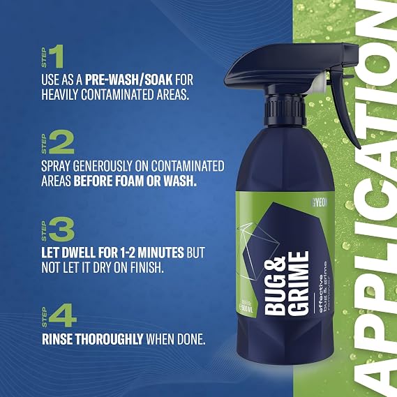 Gyeon Bug & Grime Remover Safe Ceramic Coating Cleaner Tar Tree Sap Road Film Oily Residue Paint Glass Trim Safe Pre Wash Detail Spray CeramicFriendly Finish