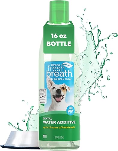 Miniatura 50 de TropiClean Fresh Breath Plus - Soporte digestivo Aditivo de agua para el cuidado bucal del perro Aditivo ambientador de aliento de perro