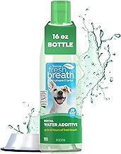 TropiClean Fresh Breath Dog Teeth Cleaning – Dental Care for Bad - Freshener Water Additive Mouthwash Helps Remove Plaque Off Dogs Teeth, Original, 473ml