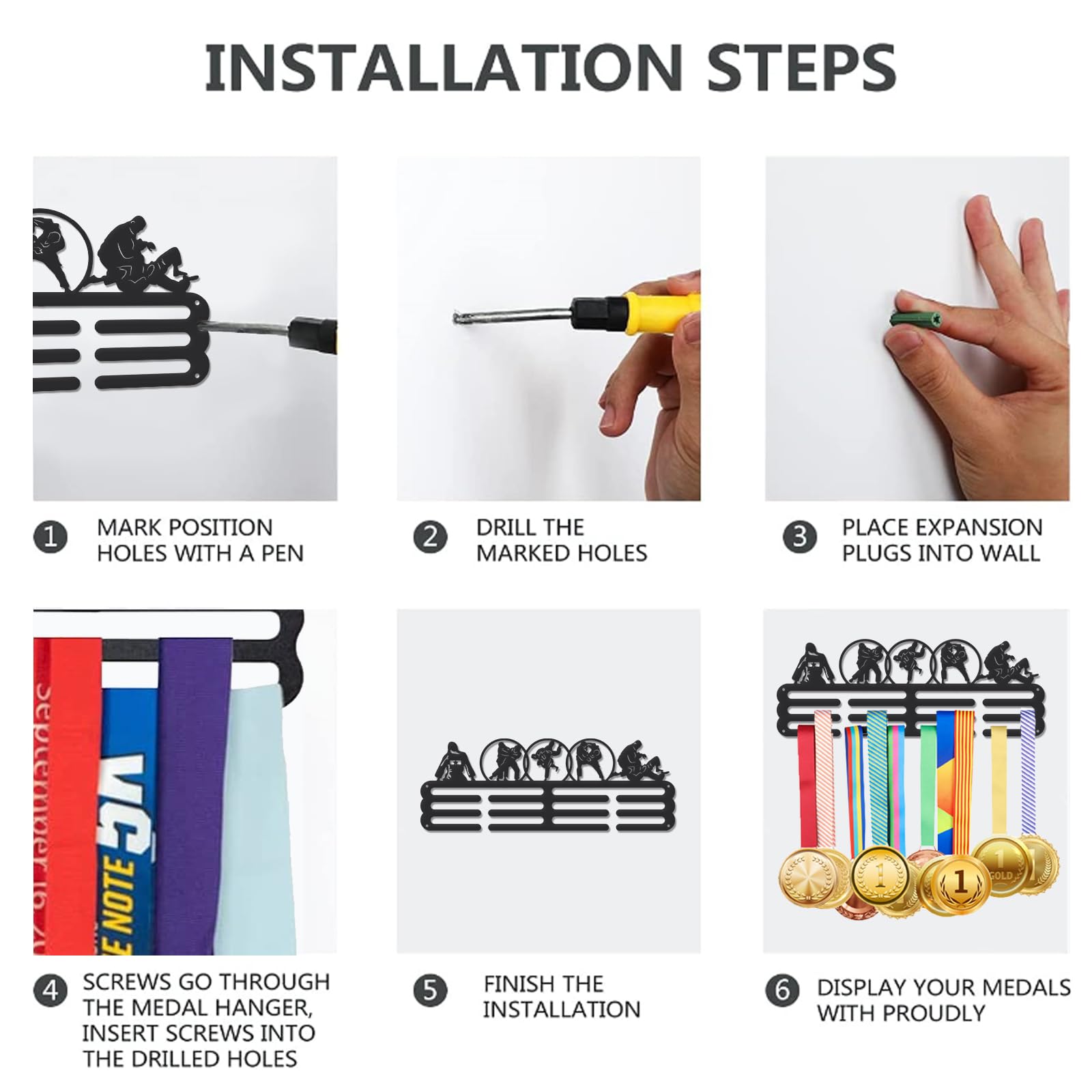 Support Affichage Cintre De Médailles Pour Des Médailles De Sport Métal