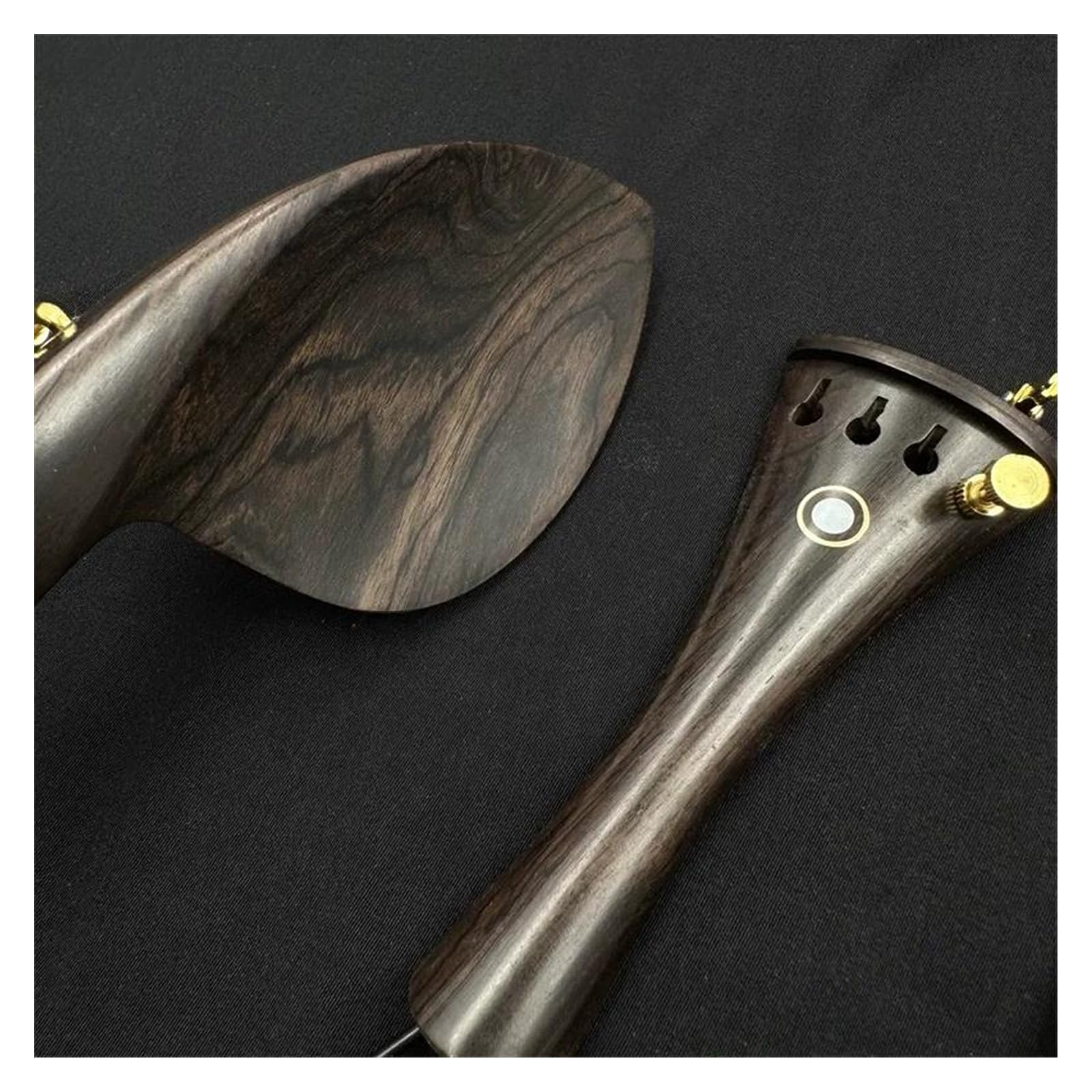 1 juego de accesorios para violín de ébano con mentonera y afinador de tripa de nailon Accesorios profesionales para violín