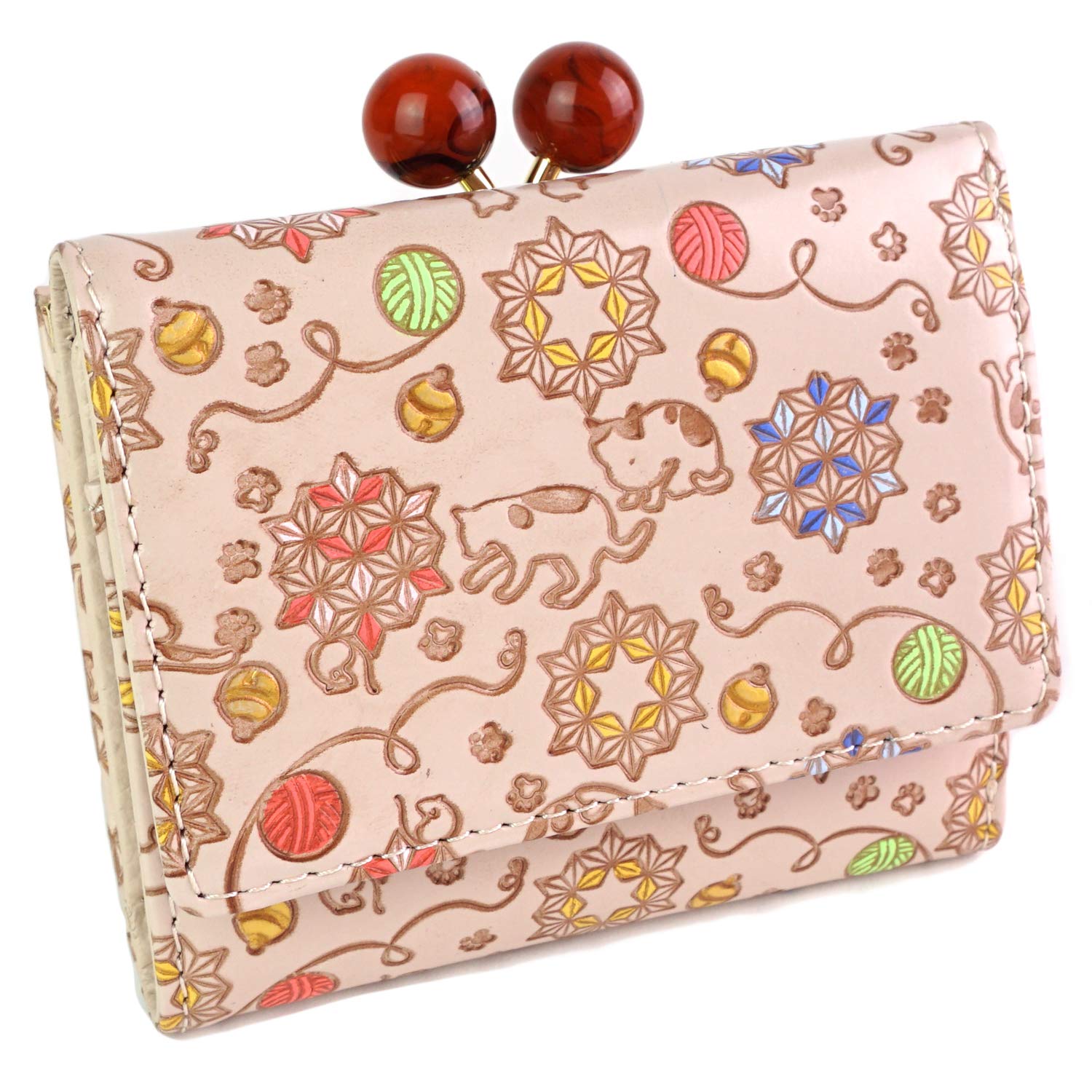 Amazon | [友禅文庫] 財布 レディース 三つ折り財布 がま口 がま口財布