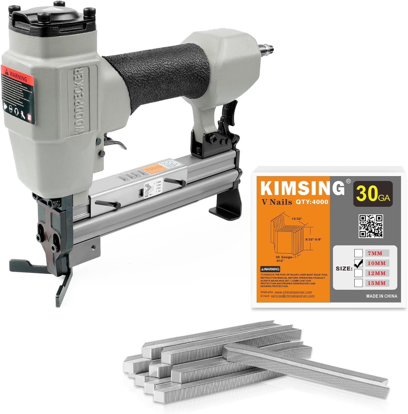 Woodpecker V1015 Pneumatic Picture Frame V Nailer Kit with 3/8'' V Nails × 4,000PCS