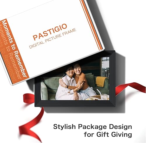 Miniatura 4 de Frameo - Marco de fotos digital WiFi de 10.1 pulgadas, pantalla táctil de 1280 x 800 IPS, marco de fotos digital de 16 GB, rotación automática,