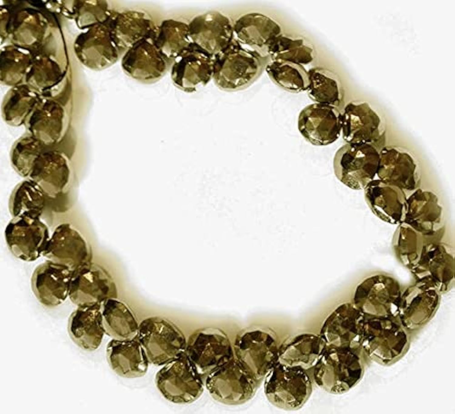 Pyrite briolettes facettées de 6.5mm pour la création de bijoux DIY