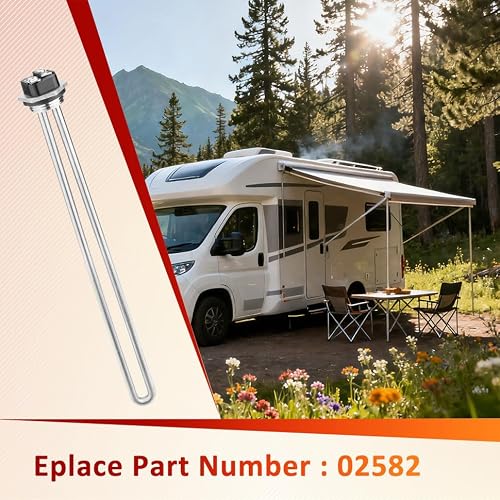 Mornajina 2 Packs 02582 Electric Water Heater Elements 4500W 240V, Hot Water Heater Replacement Parts Screw-in RV Hot Water Heater Fit Most Models, Straight Type - Thumbnail 7