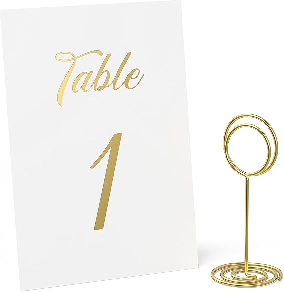 Gold Table Numbers 130 with 10 pack Gold Table Number