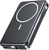 Cargador portátil magnético, 10000mAh Power Bank, 5 en 1 cargador portátil con cable incorporado, carga rápida de 20W para batería Magsafe compatible con iPhone 17/16/15/14/13/12 Pro/Pro Max - Negro 1