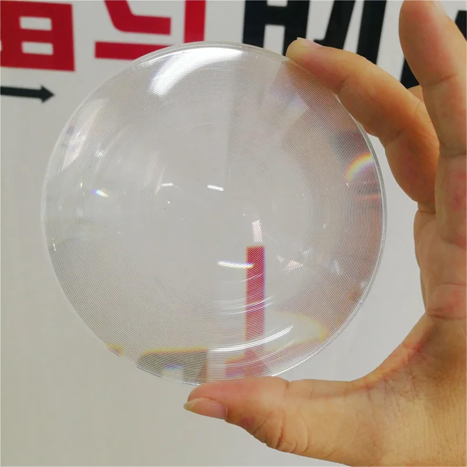1 lentille Fresnel Ronde en PMMA, diamètre 120 mm, Longueur focale 50 mm, 100 mm, 120 mm, 220 mm, épaisseur 2 mm(100mm)