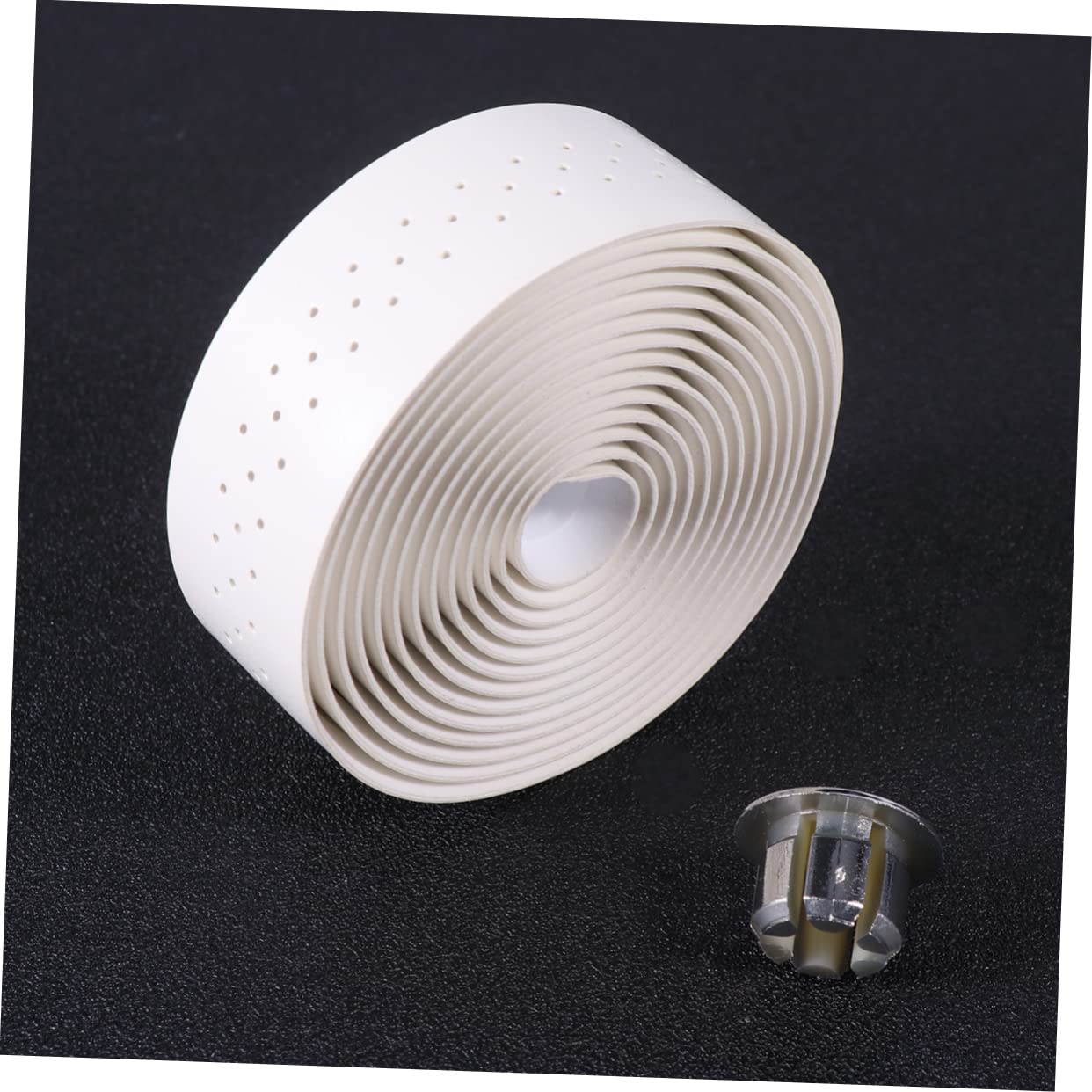 Yardwe 3sets Nastro Per Manubrio Pu Pelle Design Antiscivolo Assorbente Di Facile Da Installare Adatto Per Biciclette Da Strada e Mountain Bike Bianco