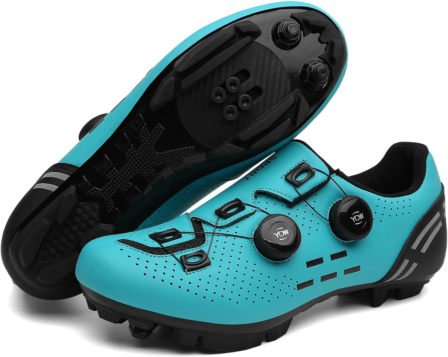 Cycling Shoes for Men and Women - Road and Mountain Bike Riding Shoes, Lightweight, Breathable, With Reflective Stripes