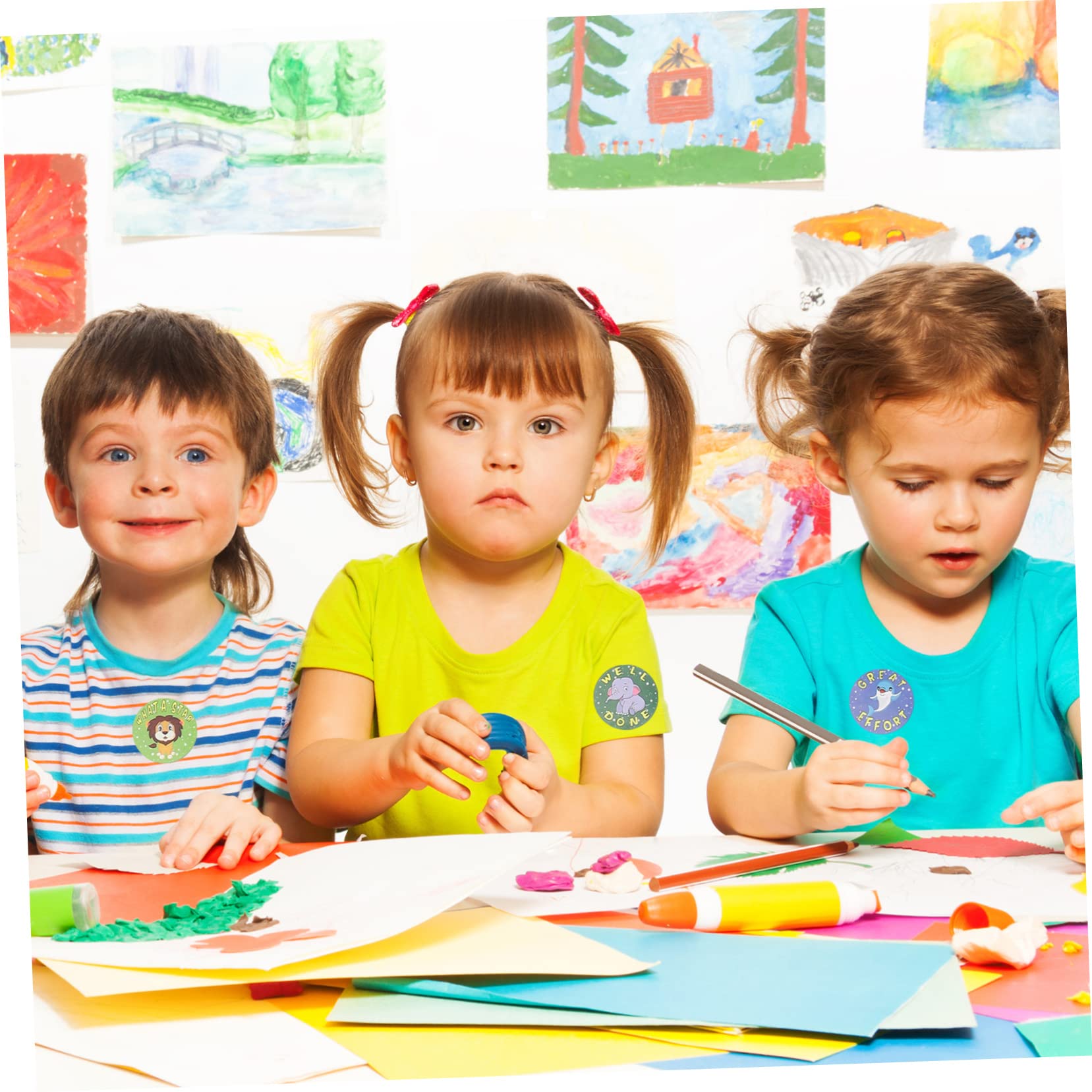 STOBOK 8rollen Tiermotivationsaufkleber Für Junge Mädchen Süße Tierbelohnungssticker Bunte Klassenzimmer-dekoration Für Belohnungssysteme Und Kreative Projekte