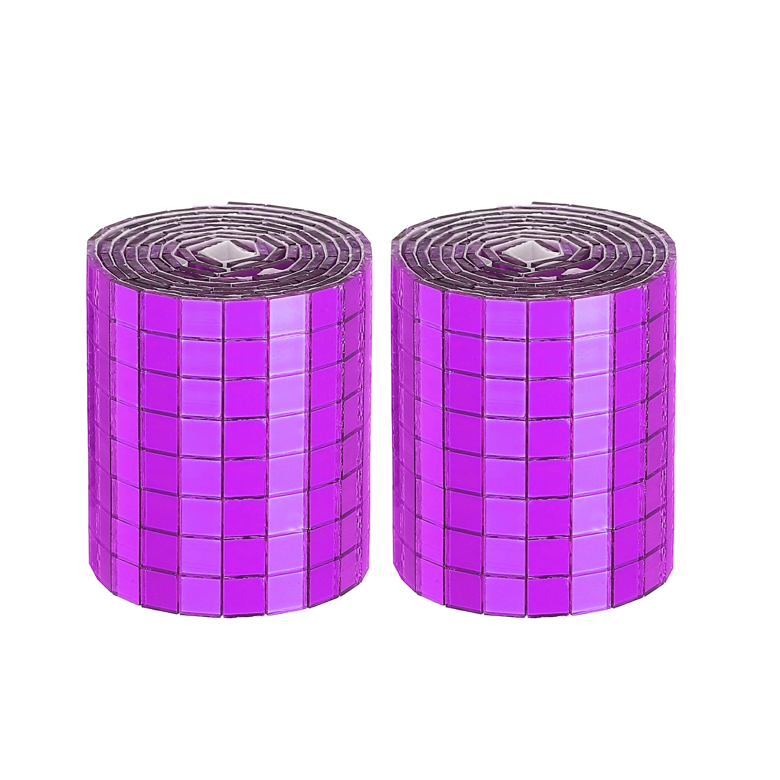 sourcing map 1920 Pcs Mirror Mosaic Tiles 5 x 5 mm Square Glass Self-Adhesive Disco Ball Mirror Tiles Sticker for DIY Craft Decoration Art Collage Card Making, Purple