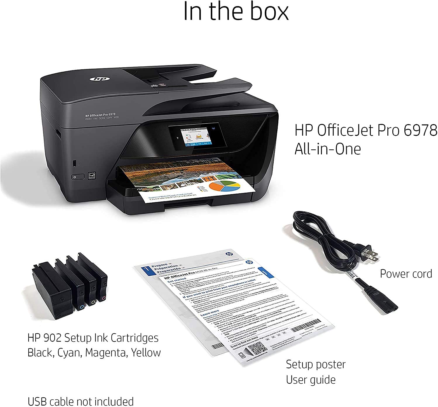 Amazon.com: HP OfficeJet Pro 6978 All-in-One Wireless Printer and Instant  Ink $5 Prepaid Code : Electronics