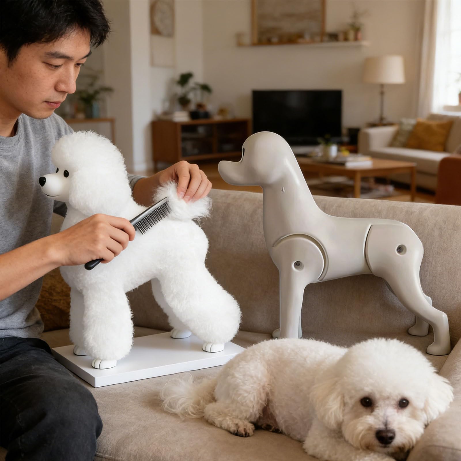 Modello di pratica di toelettatura del barboncino sintetico o telaio per addestramento Pet Grooming Practice Dog Model