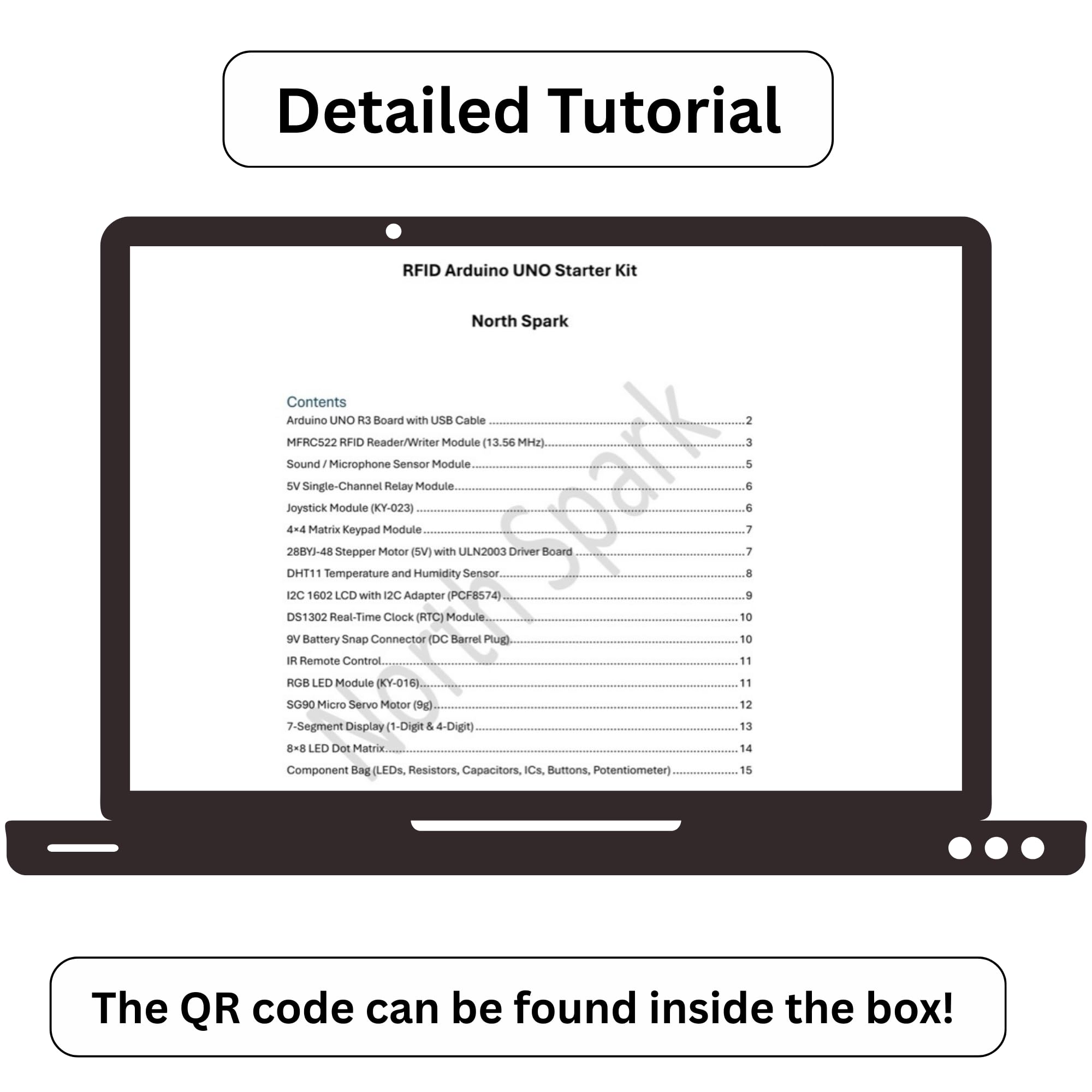 UNO R3 Starter Kit – 40PCS Electric Circuit & STEM Electronics Learning Kit, UNO R3 Compatible Board with Breadboard, Sensors, RFID, Motors & Components for Beginners & Hobbyists - 4