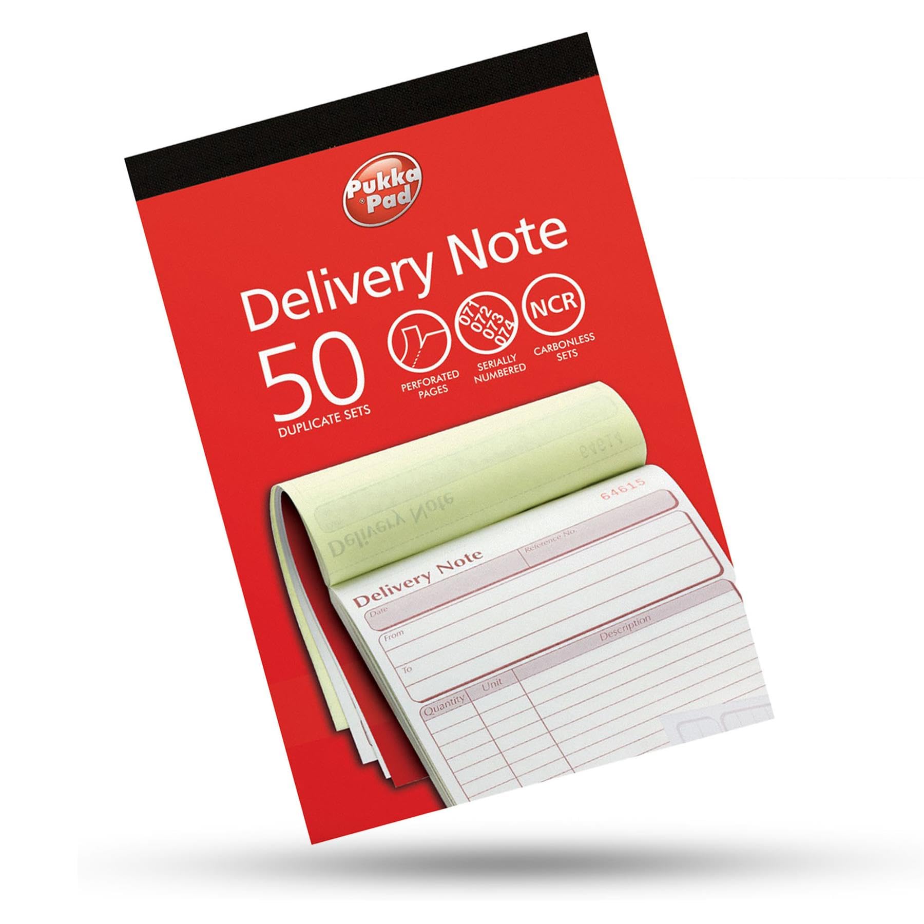 Pukka Pad NCR Duplicate Invoice Book - Carbonless Delivery Note Pad, Personalised Invoice Book, Easy Tear Numbered Sheets Receipt Pad for Small Businesses & Self Employed Invoices | Pack of 1