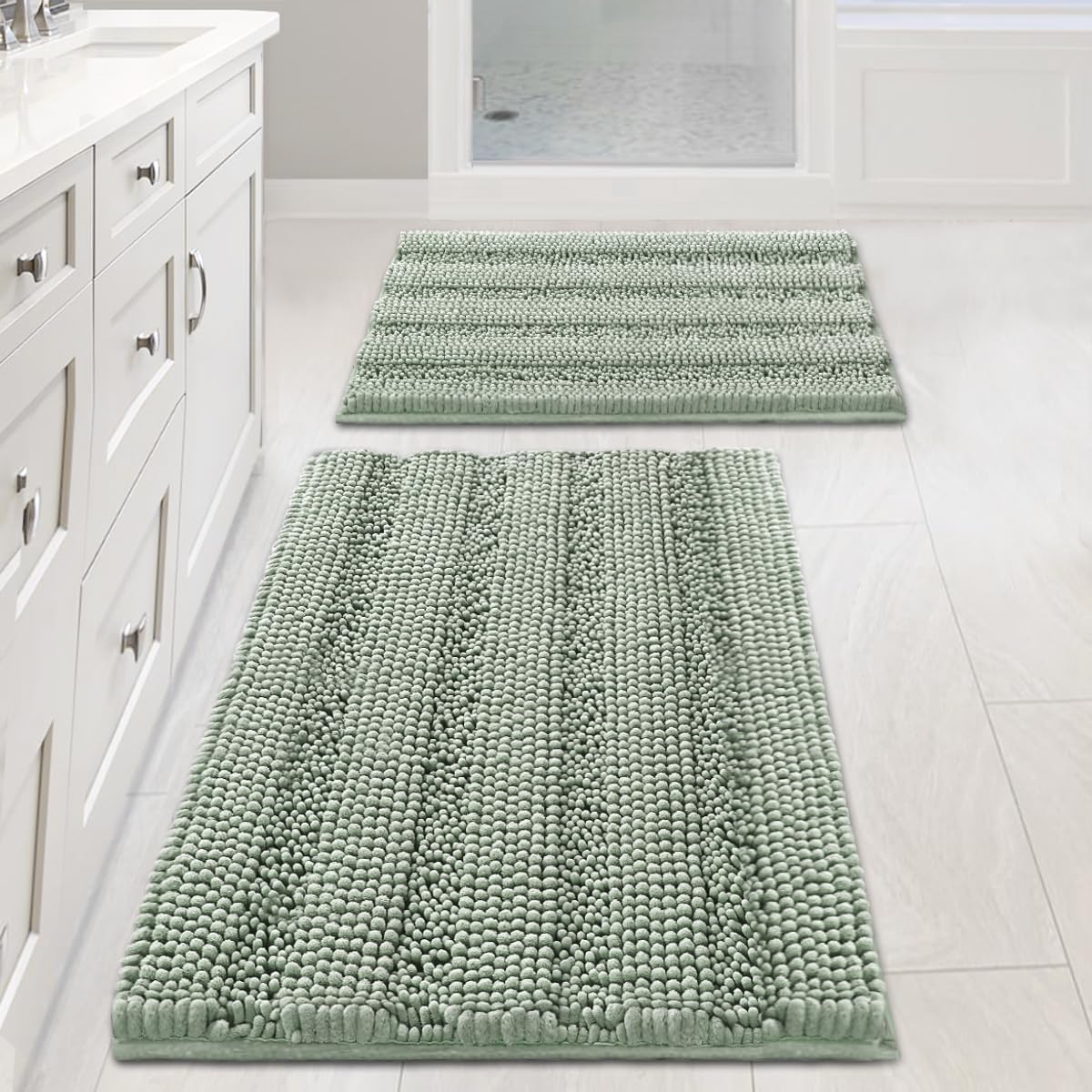 H.VERSAILTEX Sage Bathroom Rugs