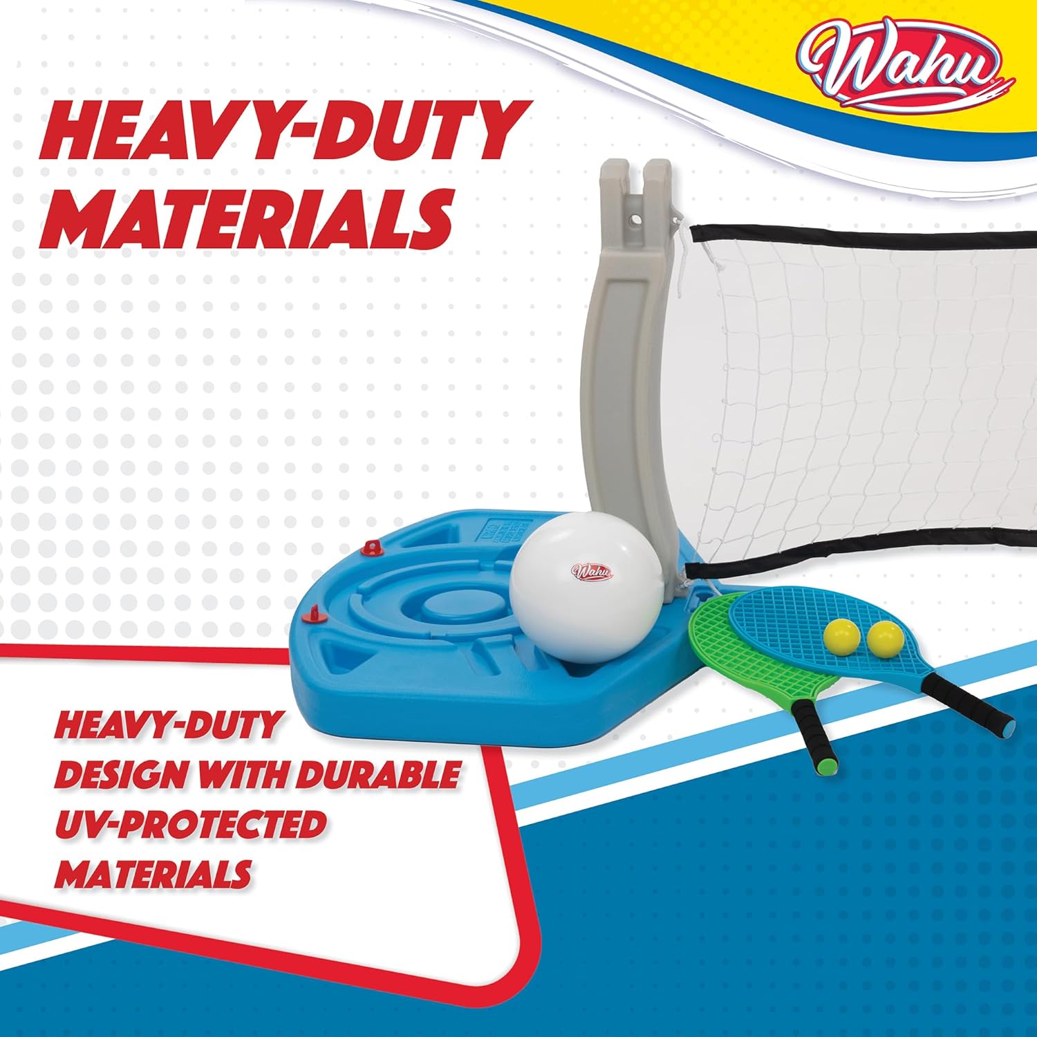 Wahu 3-in-1 Pool Sports Game Pack with Basketball, Volleyball, and Paddle Ball Set