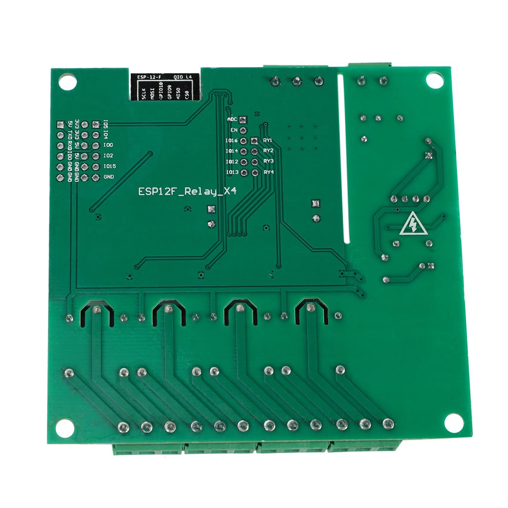 4X ESP8266 Módulo de Relé Inalámbrico WIFI de 4 Canales Placa Desarrollo Wifi ESP-12F para Fuente de Alimentación para 5V / 8-80V