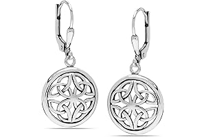 925 Sterling Silver Celtic Drop Dangle Earrings