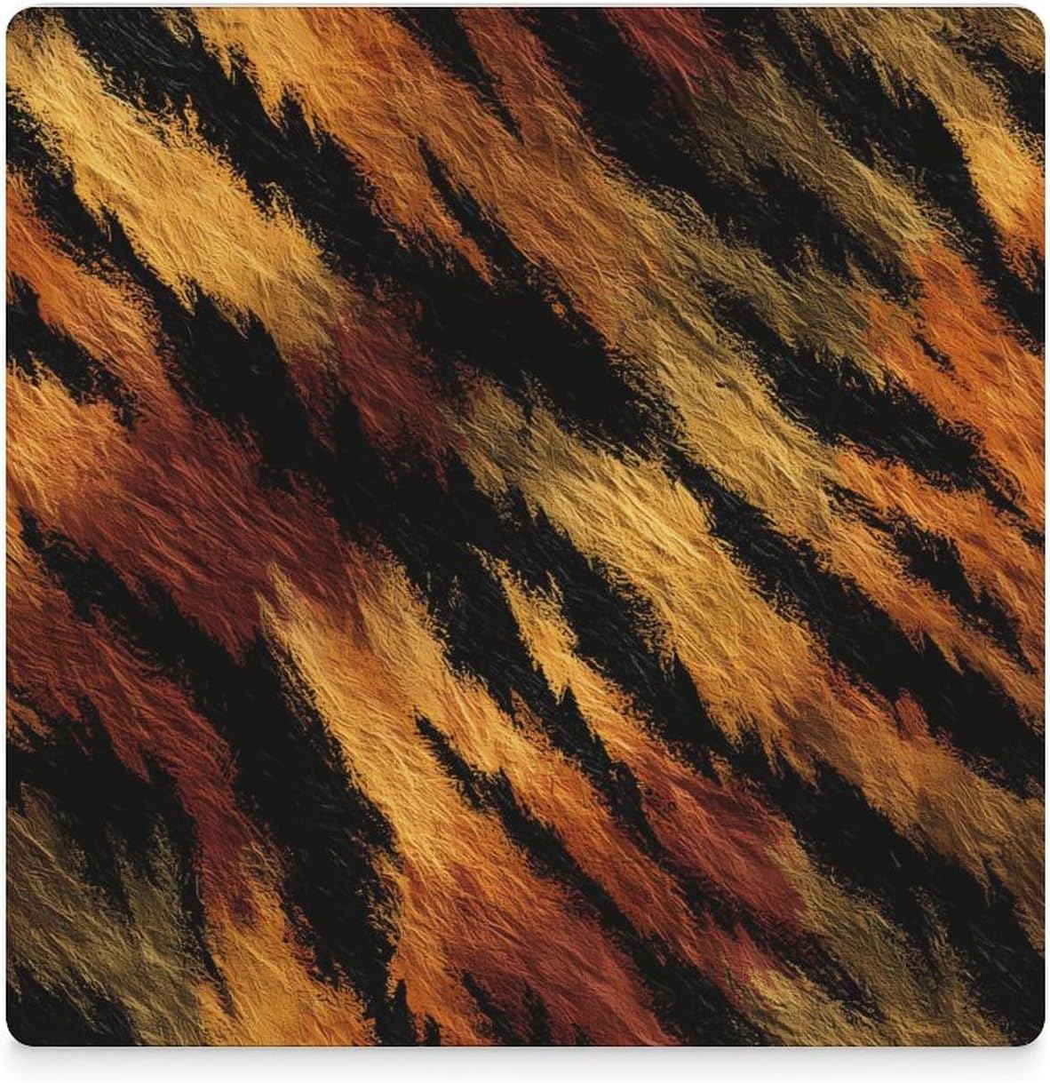 Tiger Pattern Coaster for Drinks Square Ceramic Table Coasters Stone Mat Crafts 4PCS Home Kitchen Decor