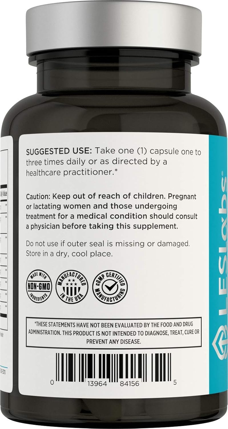 LES Labs Inflammatory Health, Joint Supplement for Joint & Muscle Pain and Discomfort, Mobility and Healthy Inflammation Response with Turmeric, Boswellia, Quercetin, 60 Capsules : Health & Household