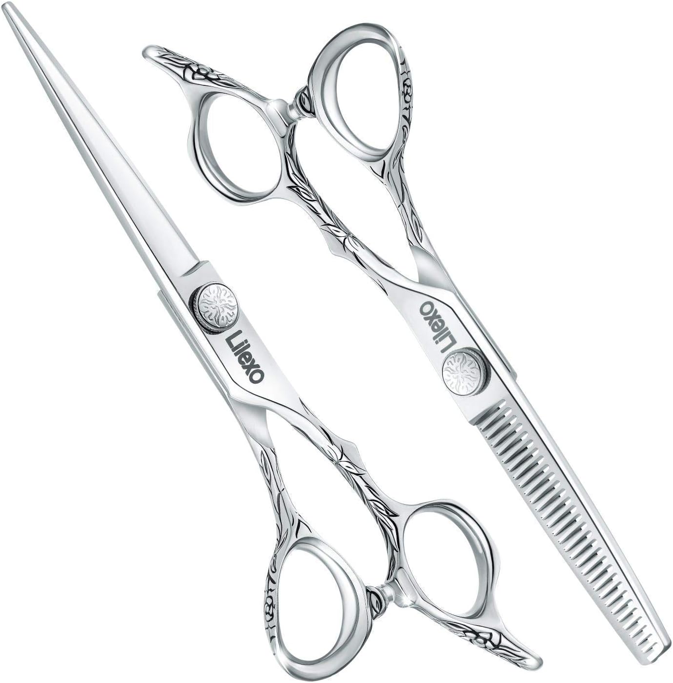 Lilexo Hair Cutting Scissors and Thinning Shears Set for Women 6.5” Professional