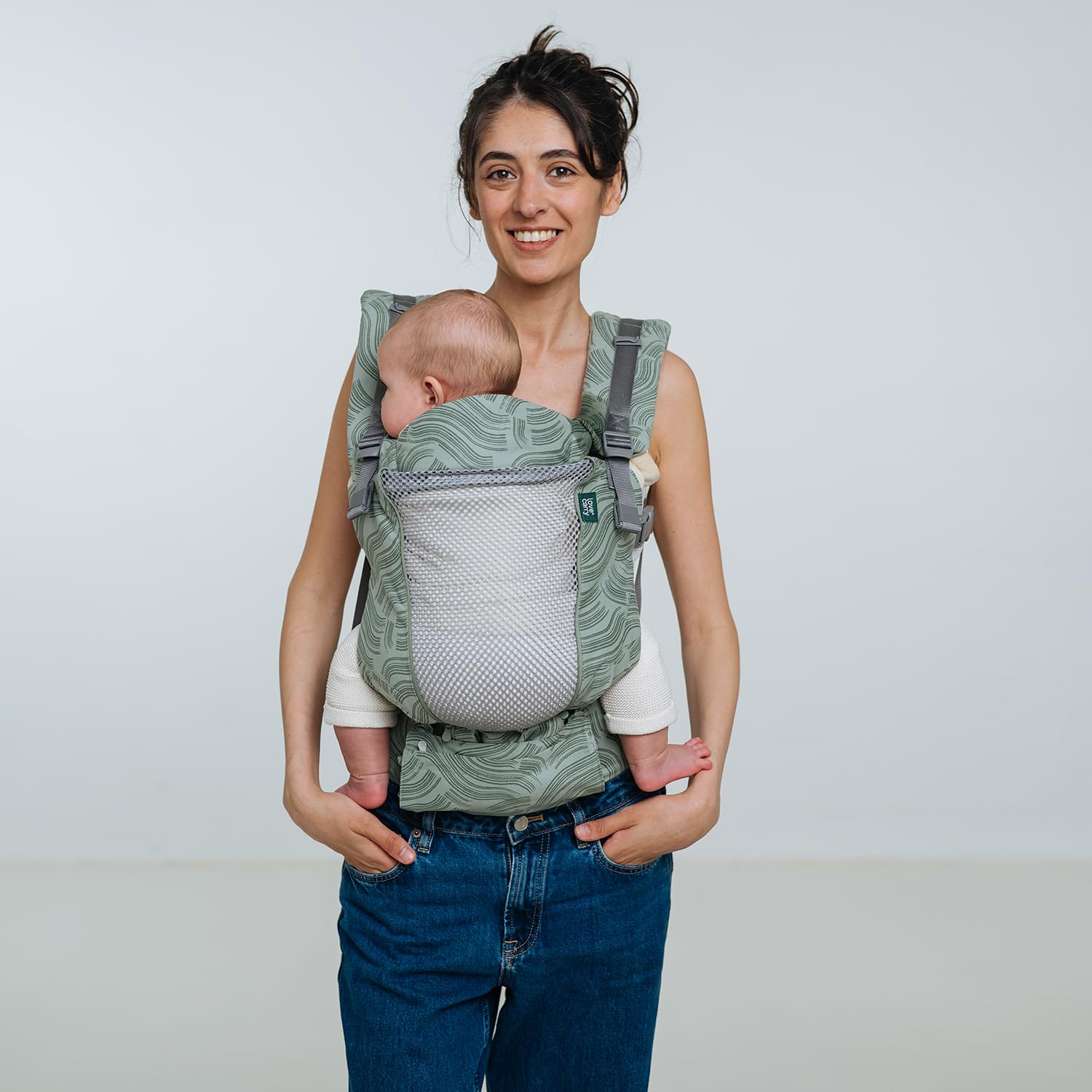 Love & Carry ONE Evo Babytrage für Neugeborene (Acacia) | Für Babys, Ergonomisch