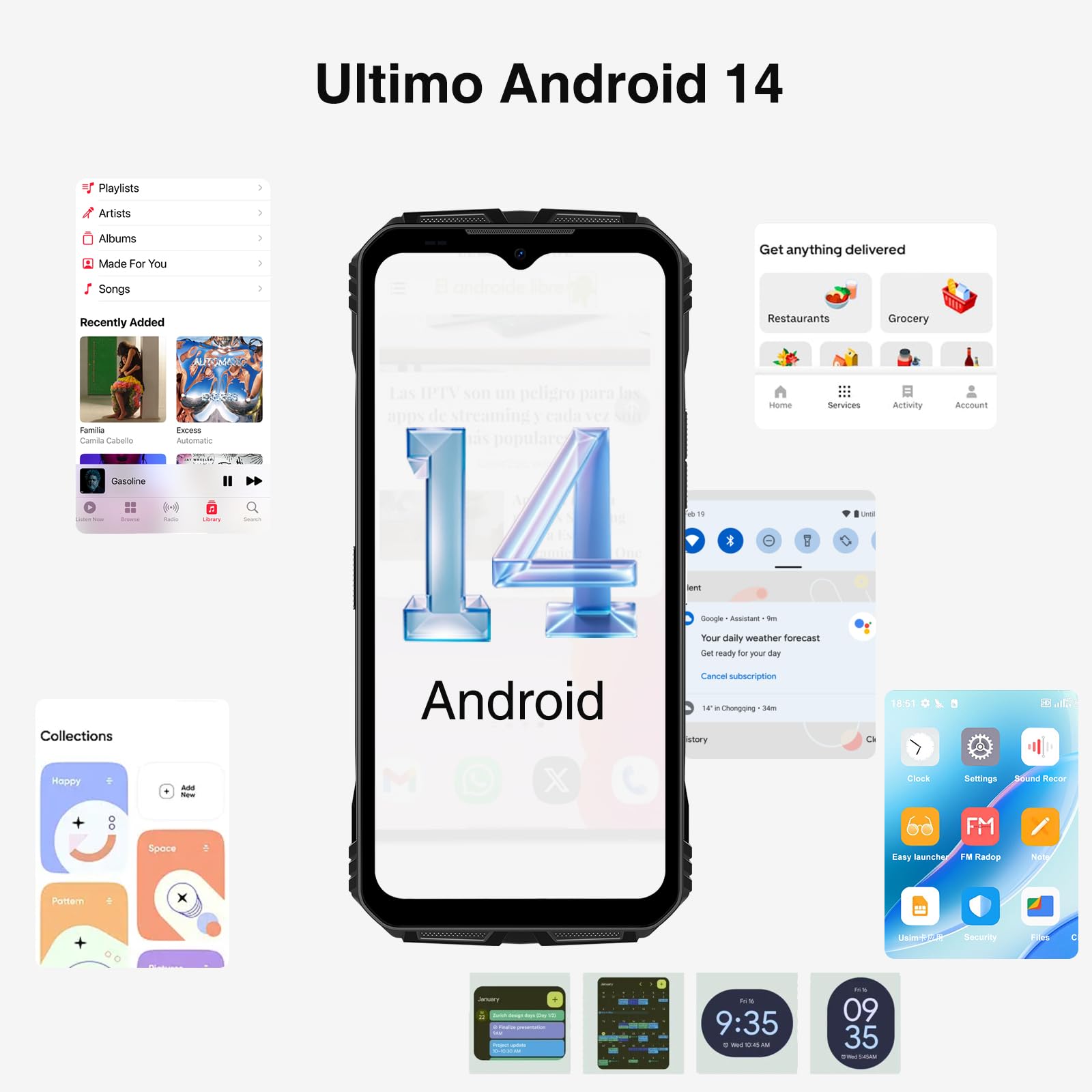 DOOGEE VMAX PLUS 5G Rugged Smartphone [2024], 36GB + 512GB(TF 2TB), 22000mAh Batteria, 200MP AI Tripla Fotocamera, Android 14 Telefono Indistruttibile, 6,58" FHD+ 120Hz, Impronte Digitali NFC/OTG