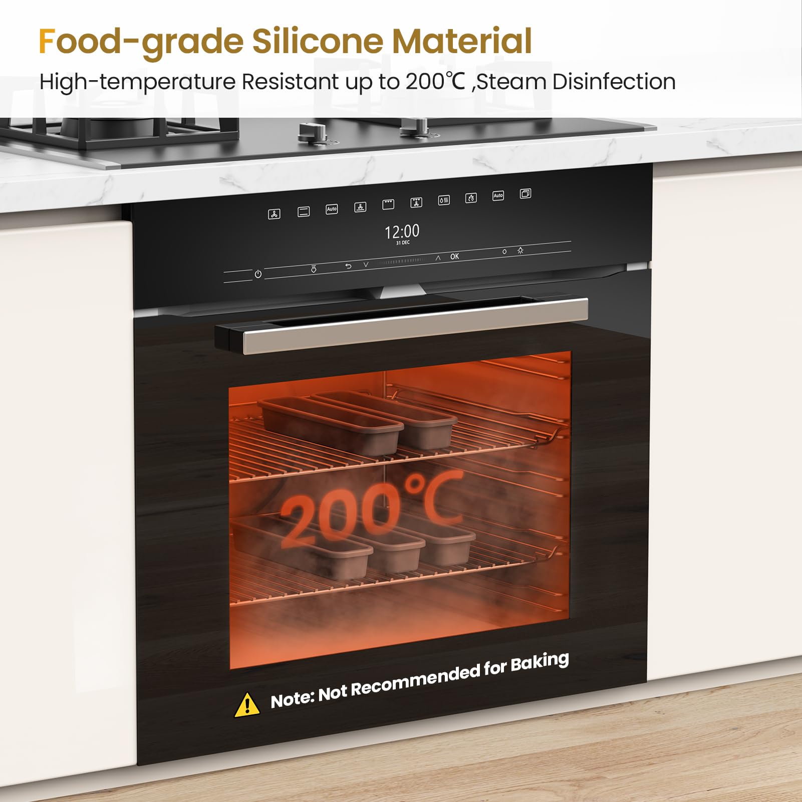 5er-Pack Silikon-Schubladen-Organizer für die Küche, DIY-freie Kombination Besteck-Organizer, Utensilien-Schubladen-Organizer, feuchte- und hitzebeständig bis zu 200°C, rutschfestes Design