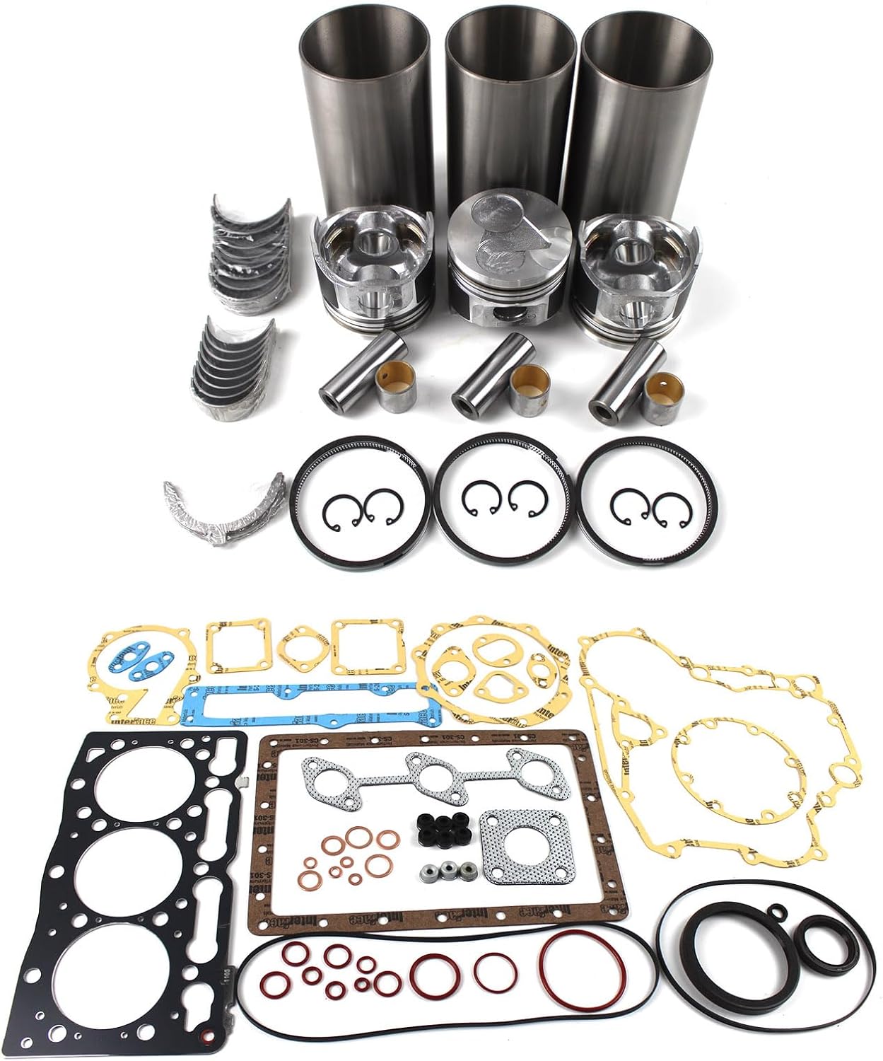 D1105 Engine Overhaul Rebuild Kit for Kubota D1105 Engine Excavator KX41 KX36-2 KX41-2 KX91-2 KX61-2 Engine Rebuild Kit Aftermarket Parts