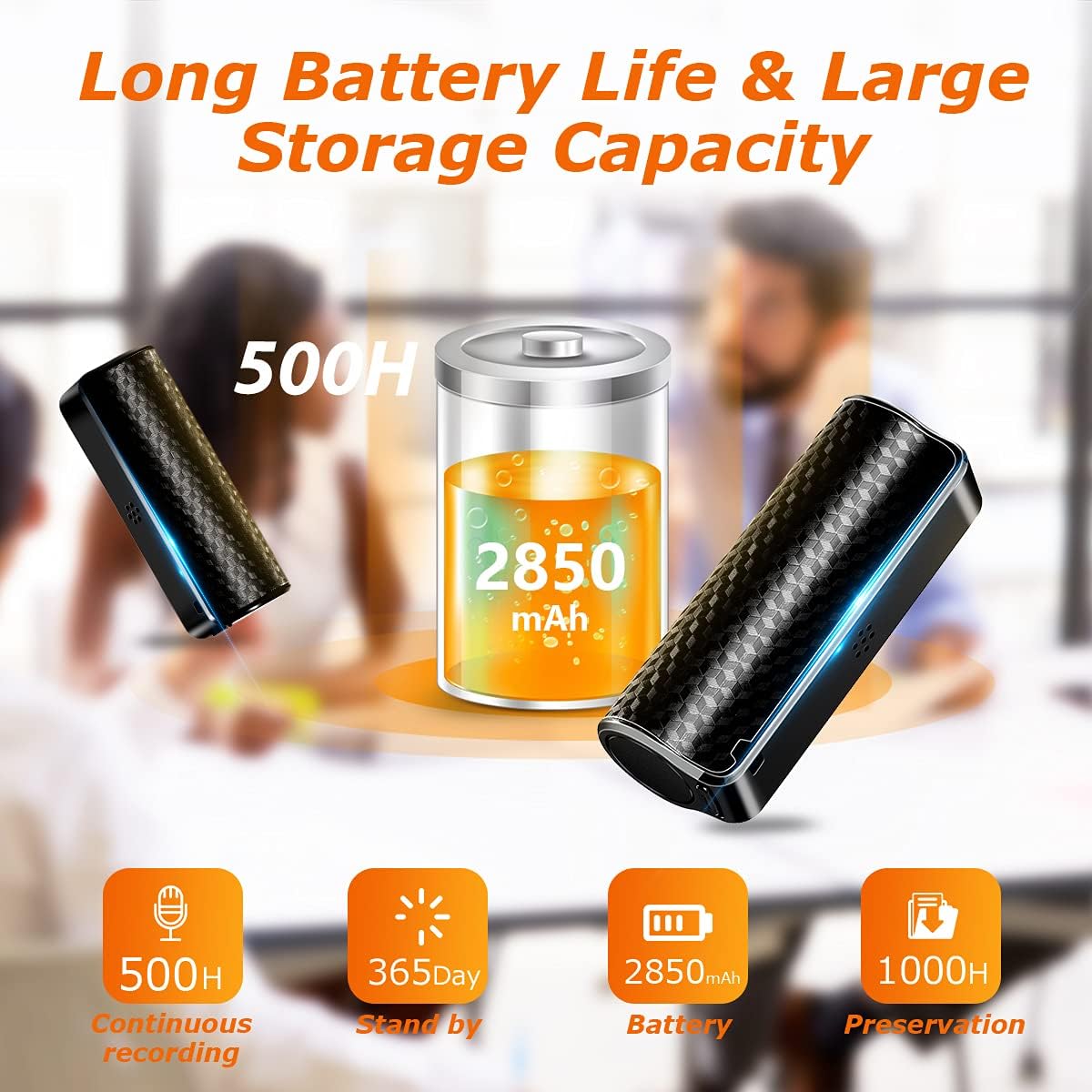 Flаѕh Dеаlѕ - 80% оƒƒ UeeVii 16GB Mini Voice Activated Recorder, 2850 mAh Battery Magnetic Voice Recorder 365 Days Standby 500 Hours Continuous Working Time, Small Recording Device for Lectures, Meetings, Interviews