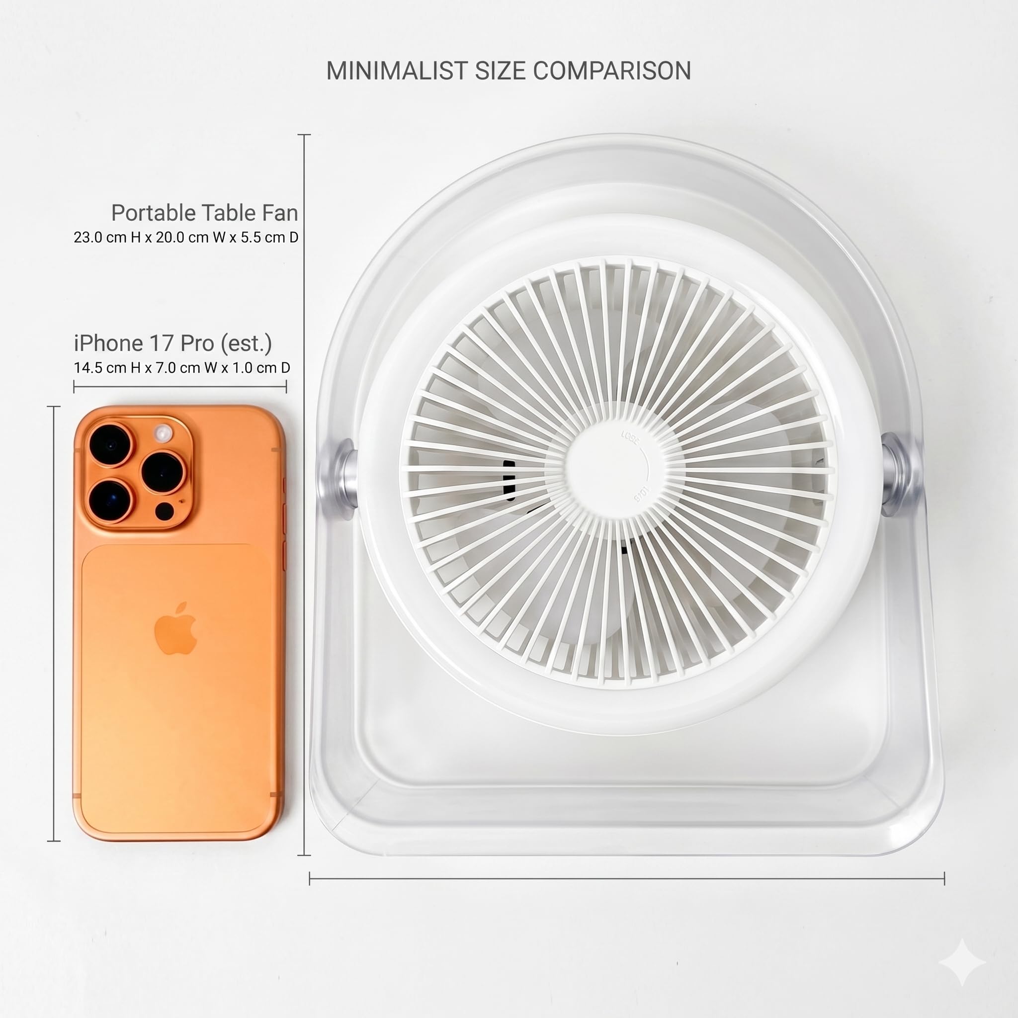 MU LIN Ventilatore da Tavolo Senza Fili con Luce LED, Ventilatore da Tavolo USB Ricaricabile e Silenzioso a 3 Velocità, Inclinazione 360°, Batteria 1200mAh, Ventilatore USB per Ufficio, Casa, Viaggi