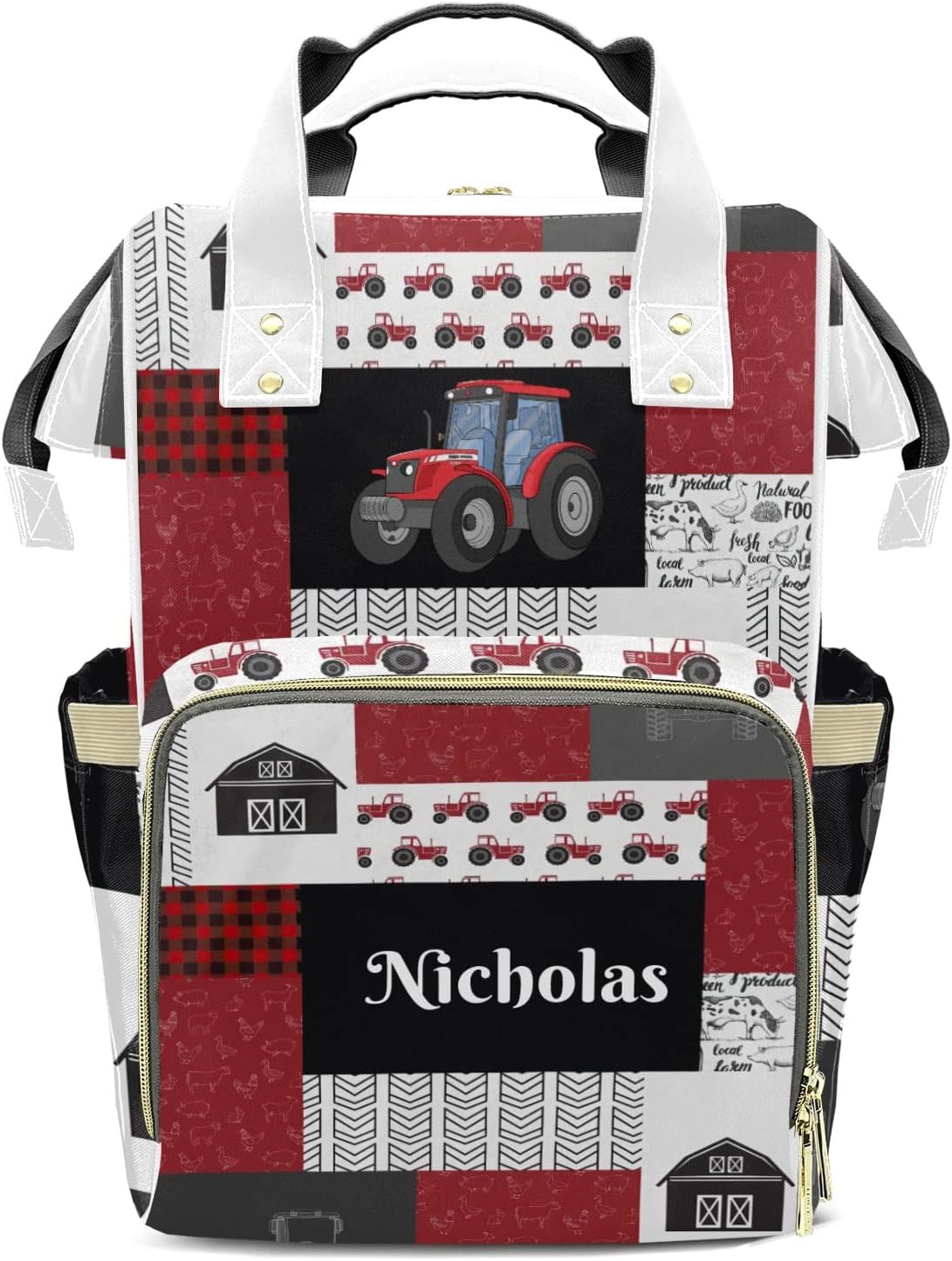XIUCOO Personalized Patchwork Red Farming Vehicle Tractors