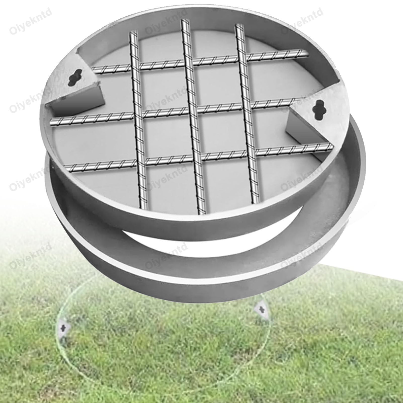 Niestandardowa pokrywa umywalki ze stali nierdzewnej 300 mm x 50 mm pokrywa włazu szamba z podstawą trwała i konfigurowalna dla ulepszonych rozwiązań drenażowych