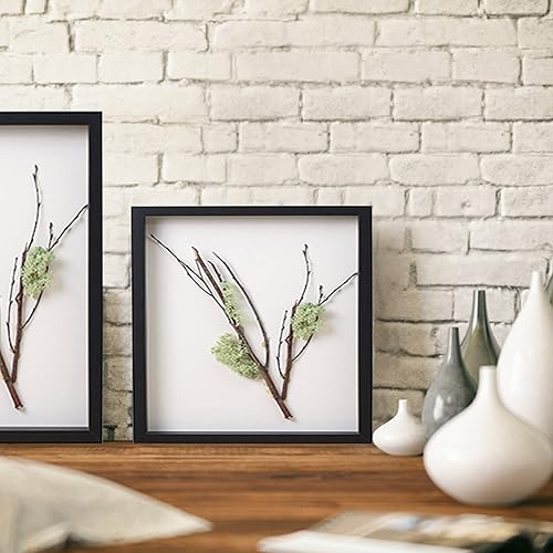 Miniatura 4 de TouYinger Caja expositora de 8 x 8 pulgadas con calcomanías de letras, vitrina para recuerdos, artículos de bebé, recuerdos de boda, manualidades,