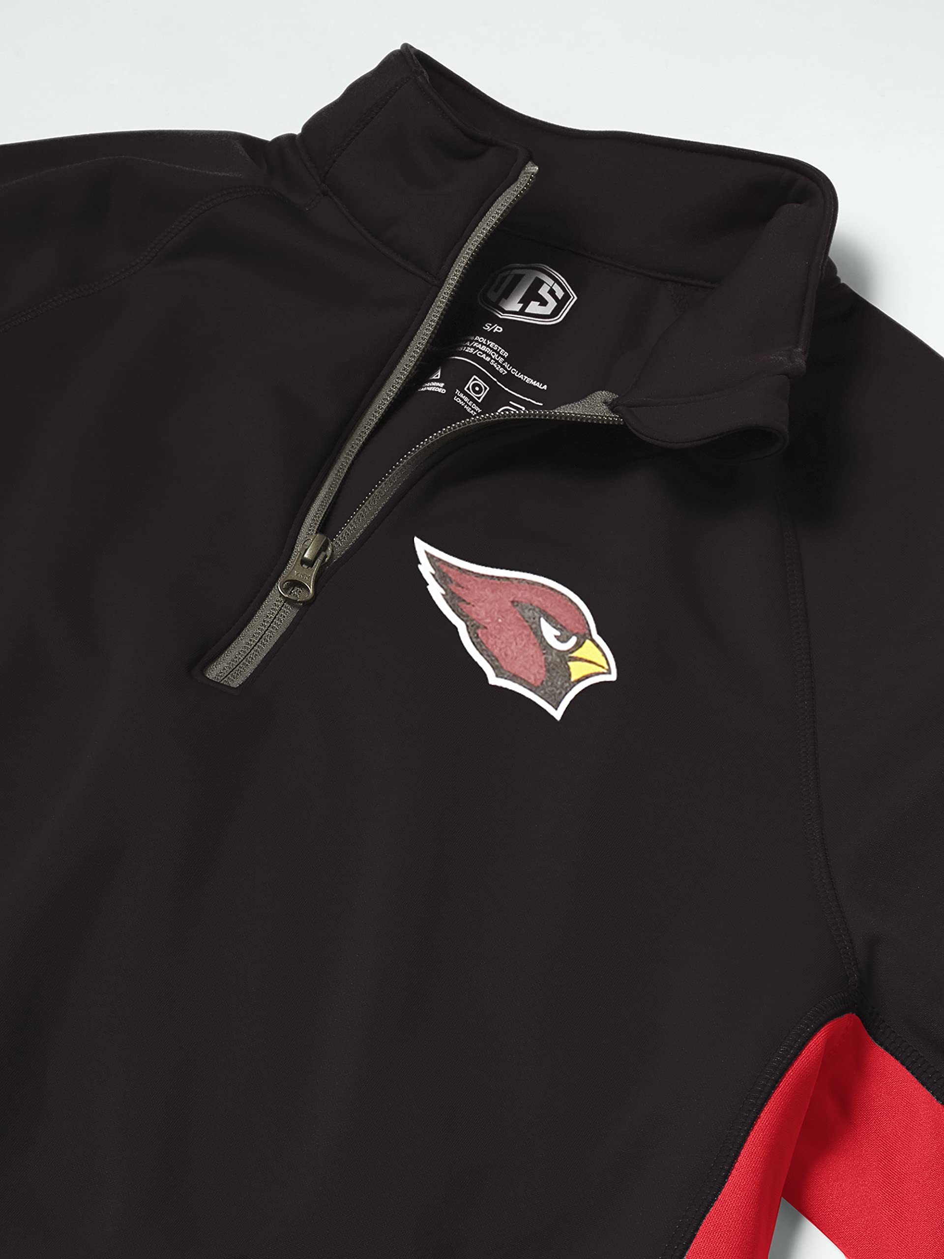 OTS NFL Oakland Raiders Men's Poly Fleece 1/4-Zip Pullover, Logo, Large