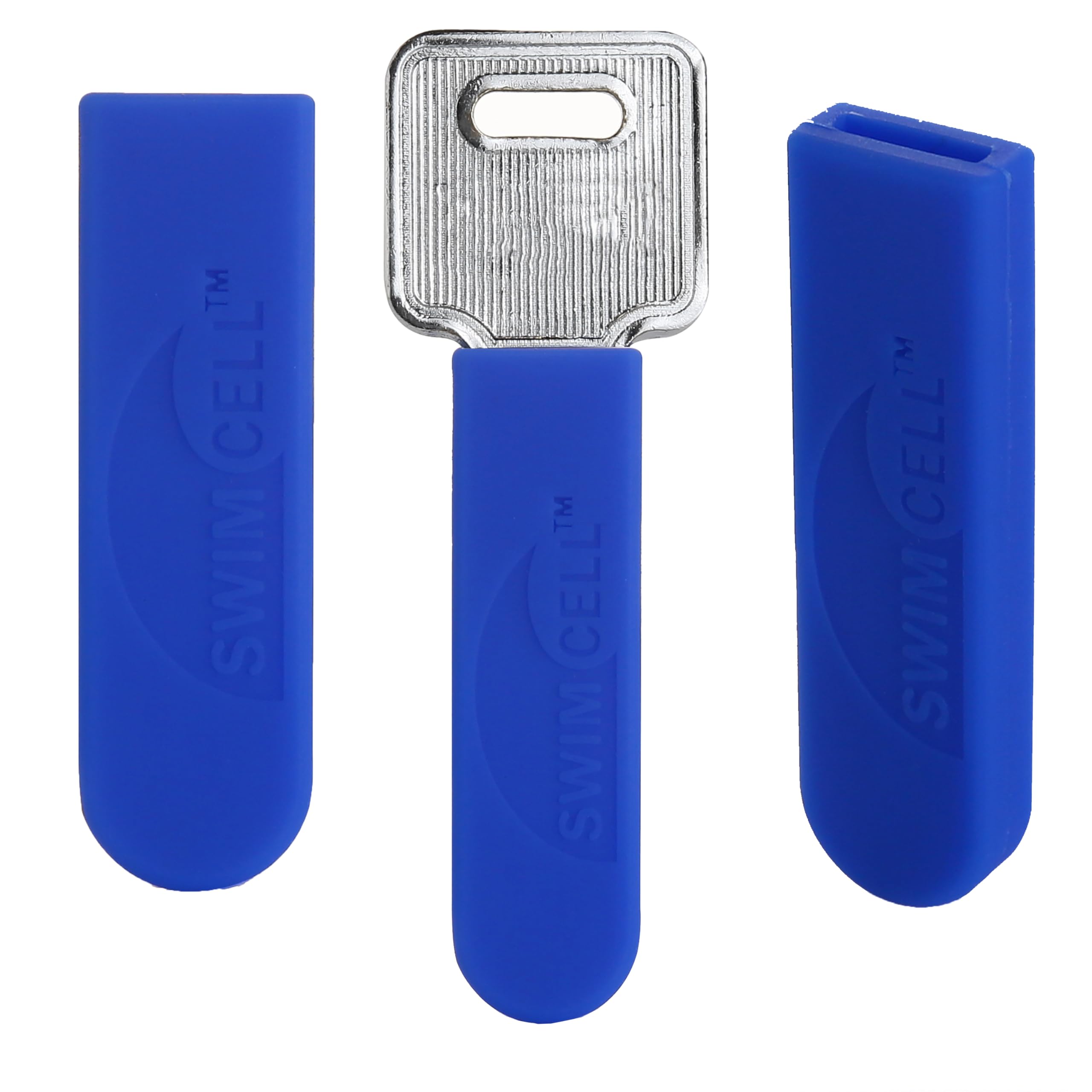SwimCell Key Blade Cover - Silicone Sheath Protector for Car, Bike, or House Keys. Anti-Scratch Sheath. Cut to Fit. 1-2 Keys